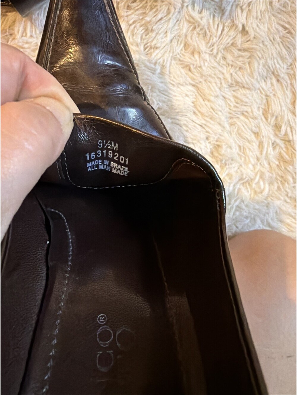 Franco Sarto Man Made Women’s Shoes Size 9.5 M Brown Leather Heels - Picture 6 of 8